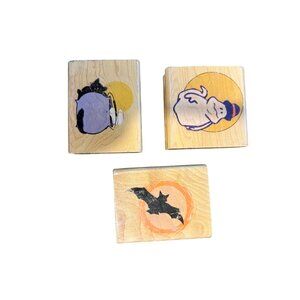 Vintage & Rare Canadian Maple Collection Halloween Rubber Stamps Set